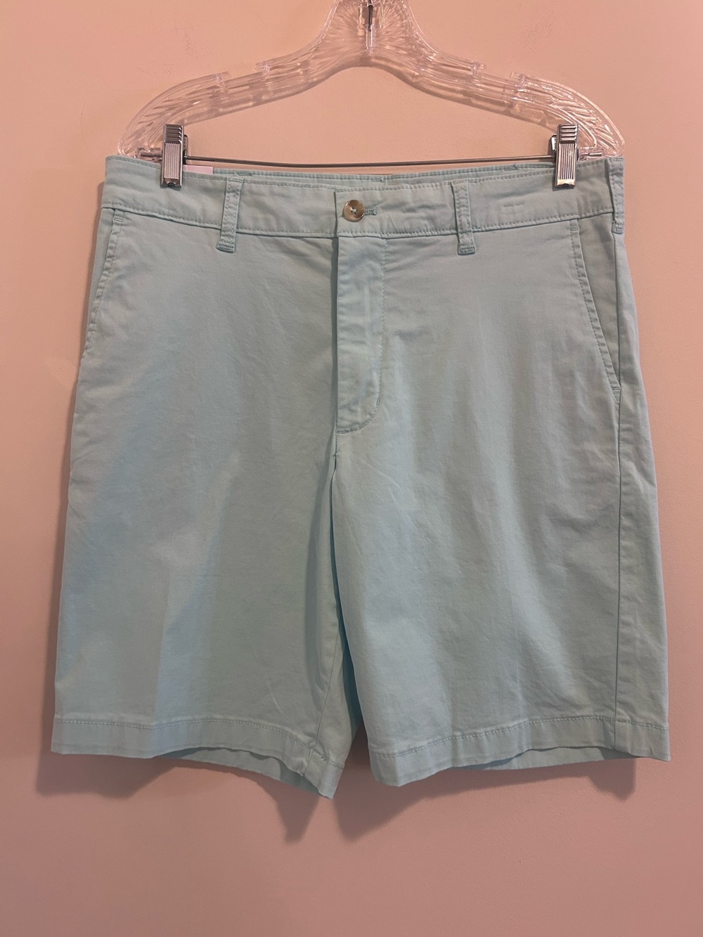 Izod Men's‎ Mint Blue Flat Front Khaki Shorts